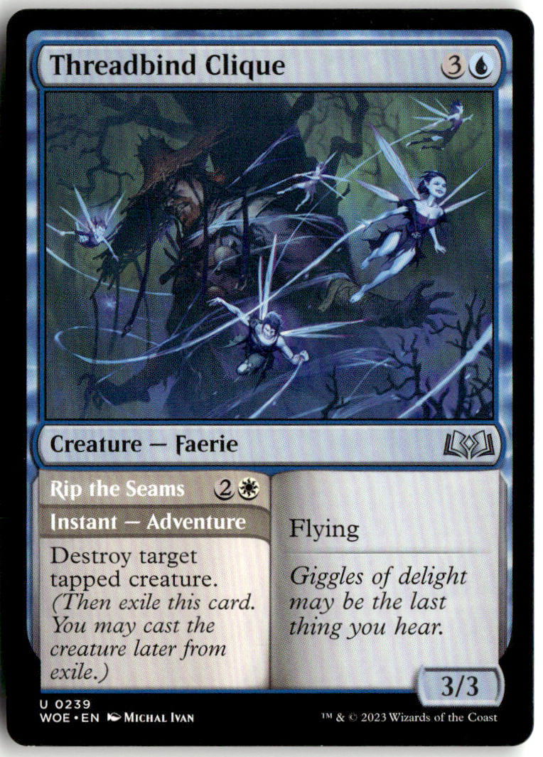 Threadbind Clique // Rip the Seams - Wilds of Eldraine #239 - Near Mint - Normal