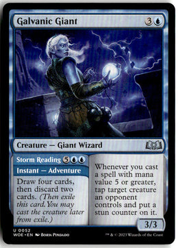 Galvanic Giant // Storm Reading - Wilds of Eldraine #52 - Near Mint - Normal