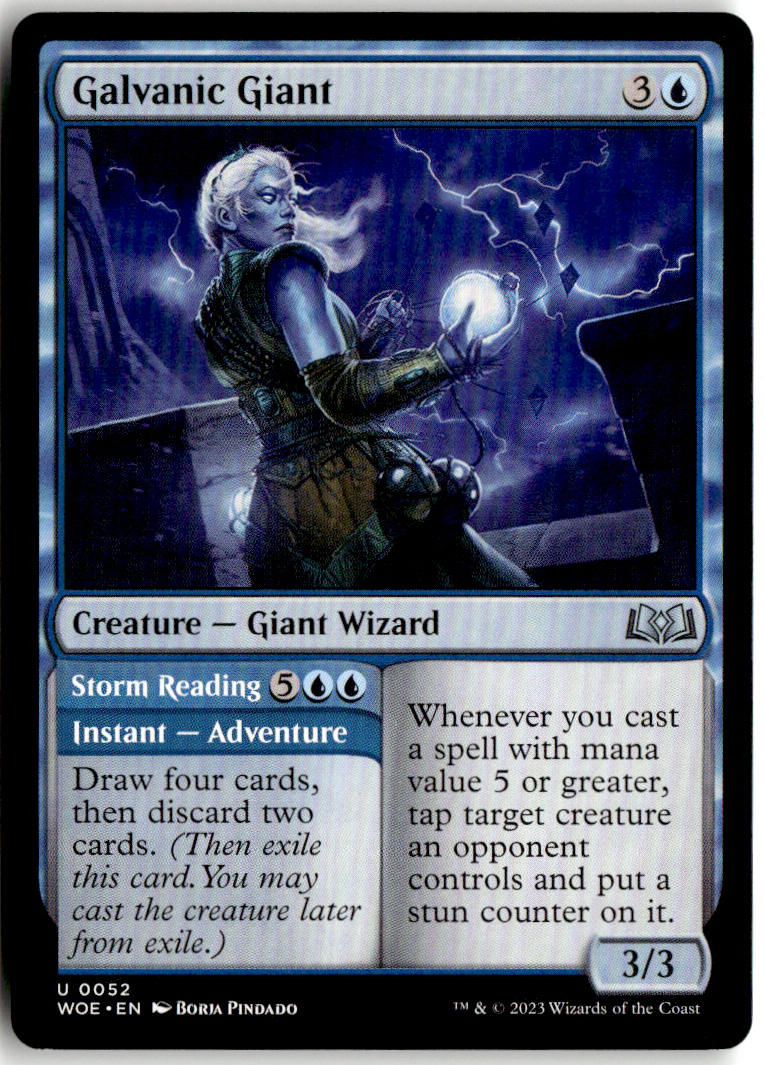 Galvanic Giant // Storm Reading - Wilds of Eldraine #52 - Near Mint - Normal