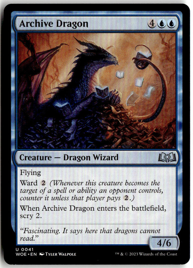 Archive Dragon - Wilds of Eldraine #41 - Near Mint - Normal