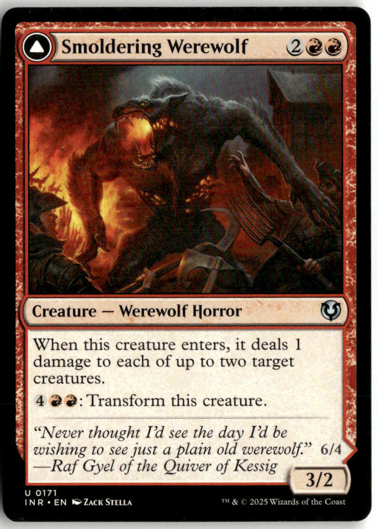 Smoldering Werewolf // Erupting Dreadwolf - Innistrad Remastered #171 - Near Mint