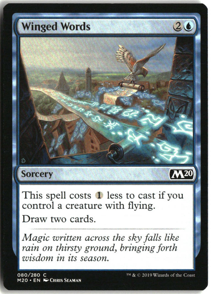 Winged Words - Core Set 2020 #80 - Near Mint - Manual