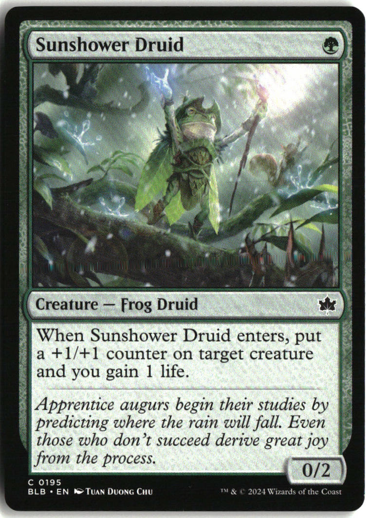 Sunshower Druid - Bloomburrow #195 - Near Mint - Normal