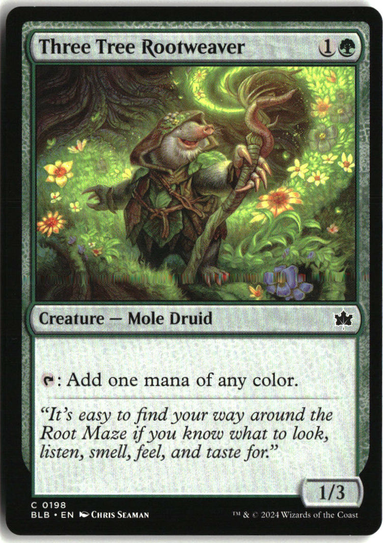 Three Tree Rootweaver - Bloomburrow #198 - Near Mint - Normal