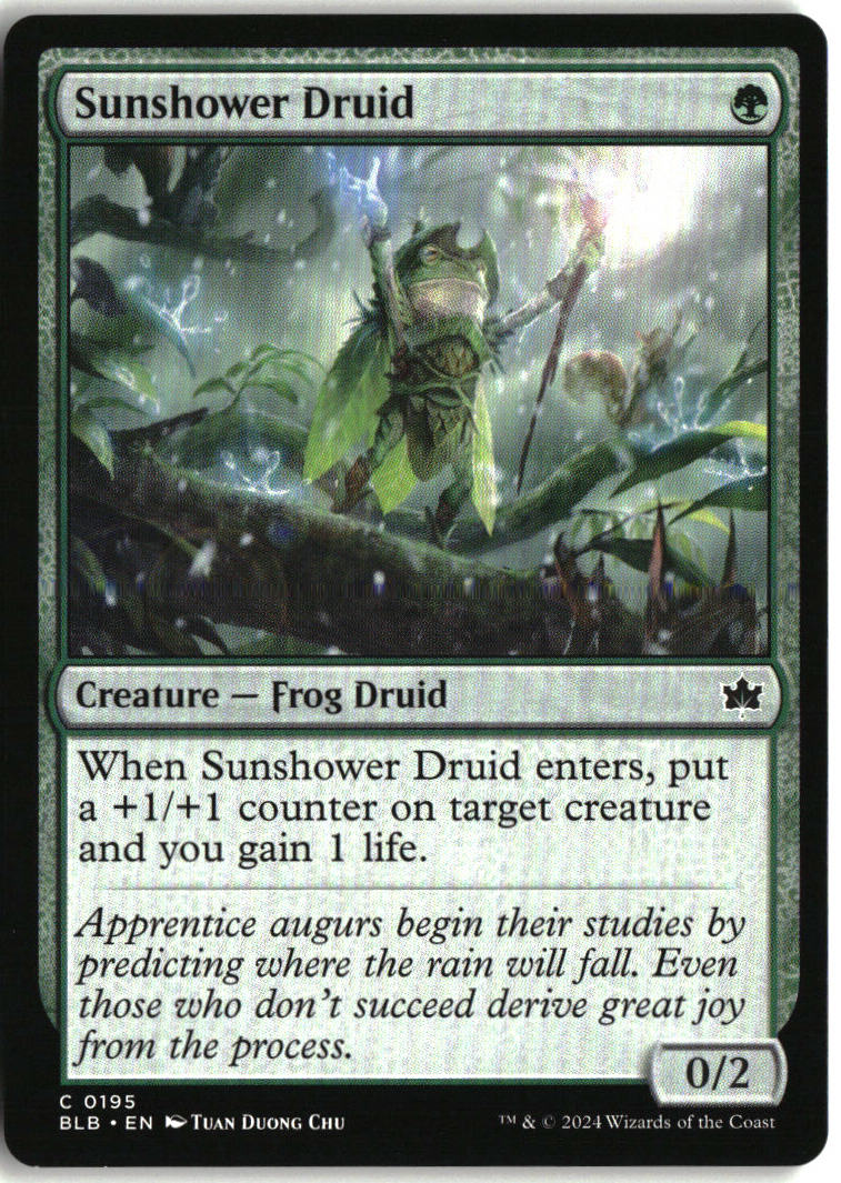 Sunshower Druid - Bloomburrow #195 - Near Mint - Normal