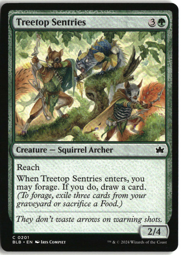 Treetop Sentries - Bloomburrow #201 - Near Mint - Normal