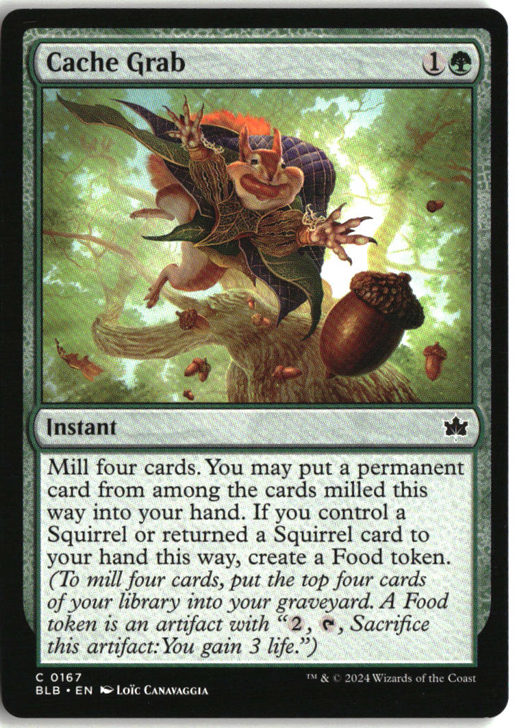Cache Grab - Bloomburrow #167 - Near Mint - Normal