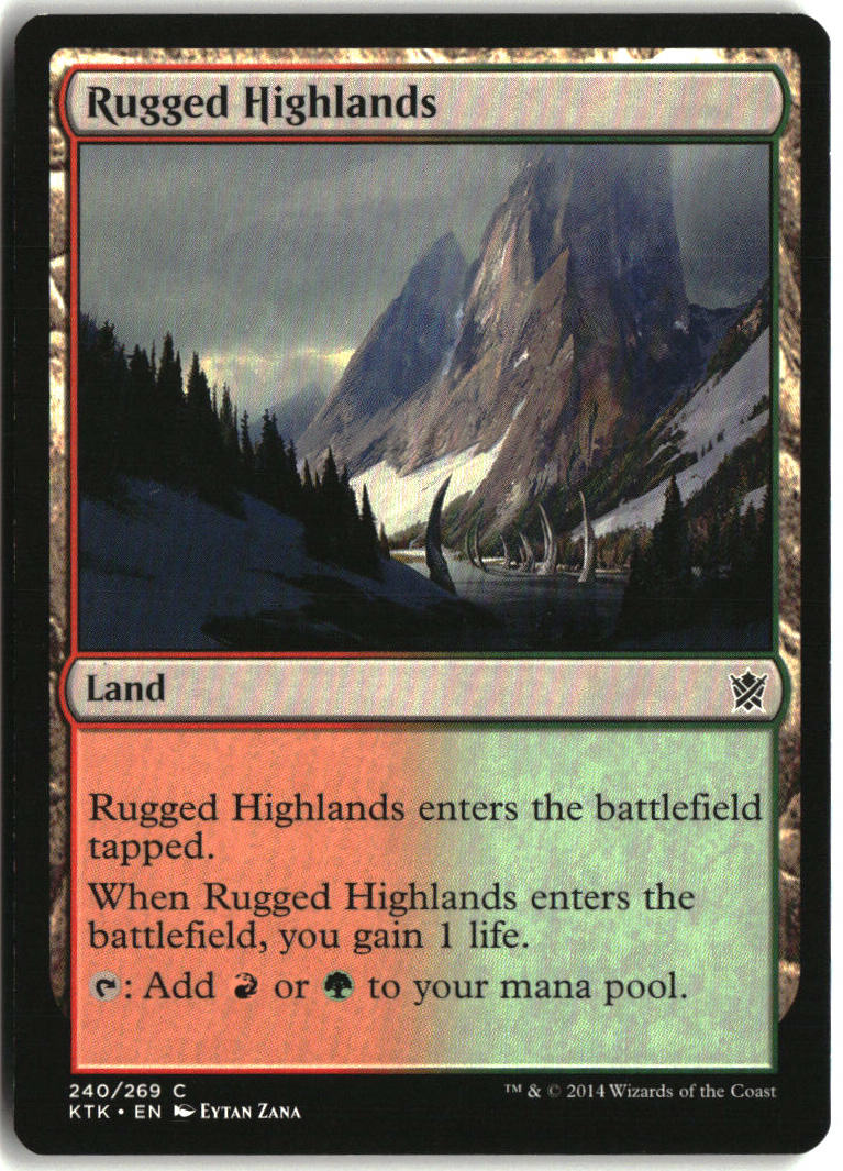 Rugged Highlands - Khans of Tarkir #240 - Near Mint - Normal