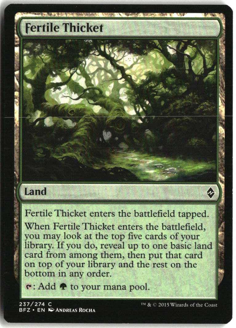 Fertile Thicket - Battle for Zendikar #237 - Near Mint - Normal