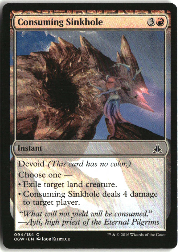 Consuming Sinkhole - Oath of the Gatewatch #94 - Near Mint - Normal