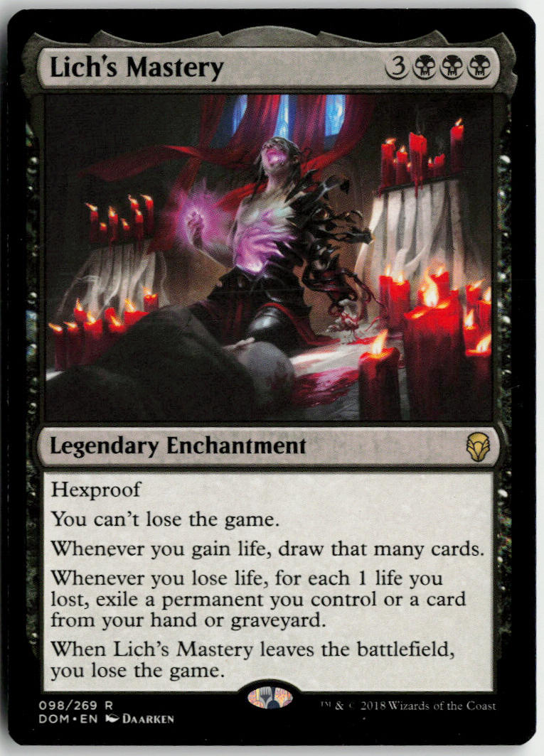 Lich's Mastery - Dominaria #98 - Near Mint - Normal