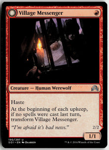 Village Messenger // Moonrise Intruder - Shadows over Innistrad #190 - Near Mint - Normal