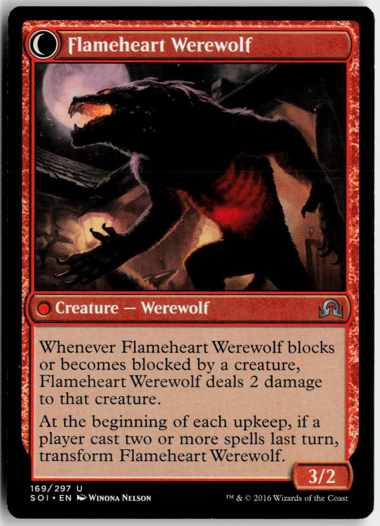 Kessig Forgemaster // Flameheart Werewolf - Shadows over Innistrad #169 - Near Mint - Normal