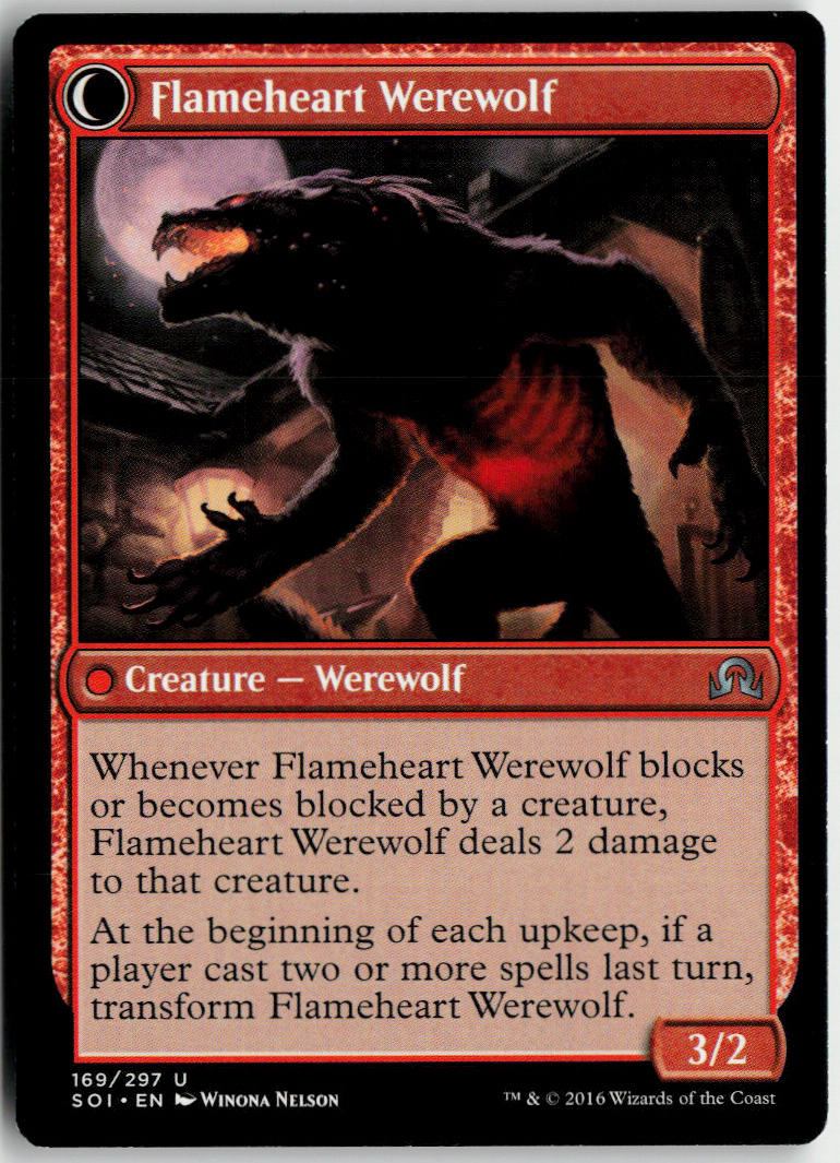 Kessig Forgemaster // Flameheart Werewolf - Shadows over Innistrad #169 - Near Mint - Normal