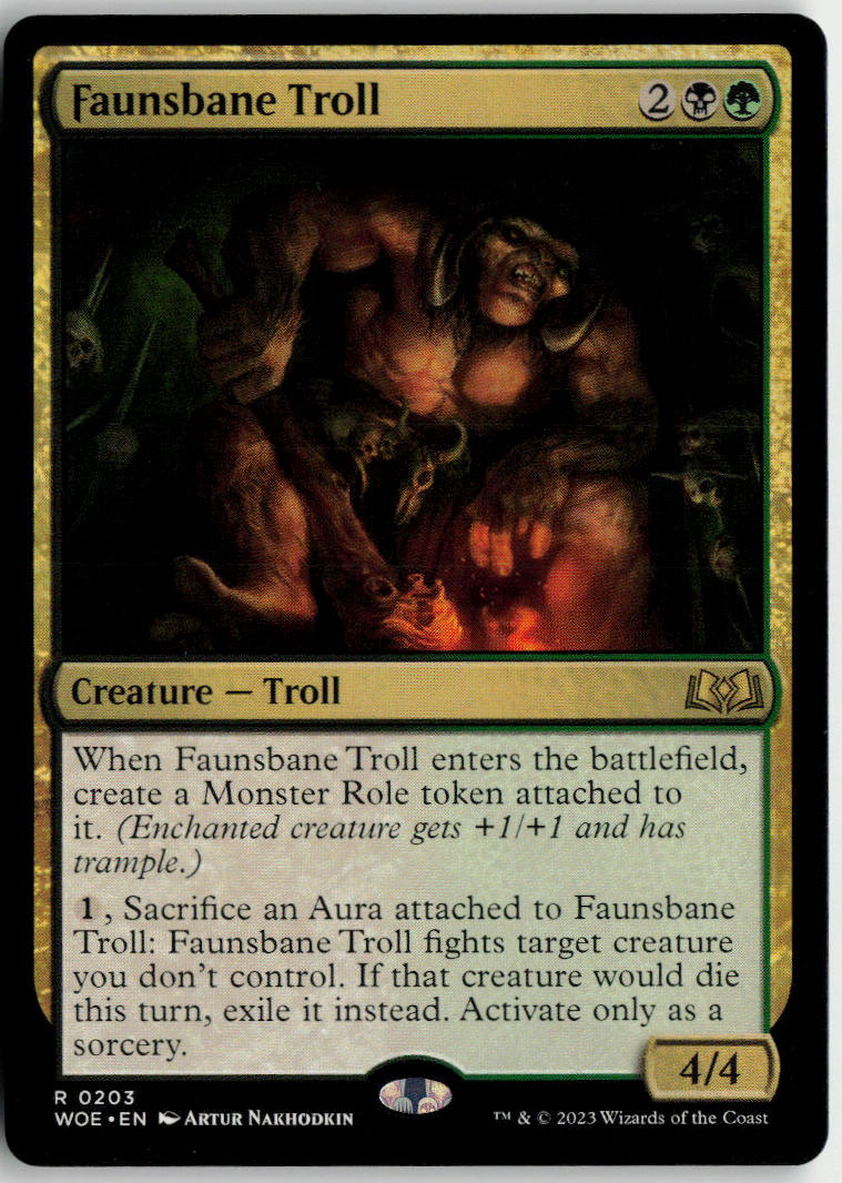 Faunsbane Troll - Wilds of Eldraine #203 - Near Mint - Normal