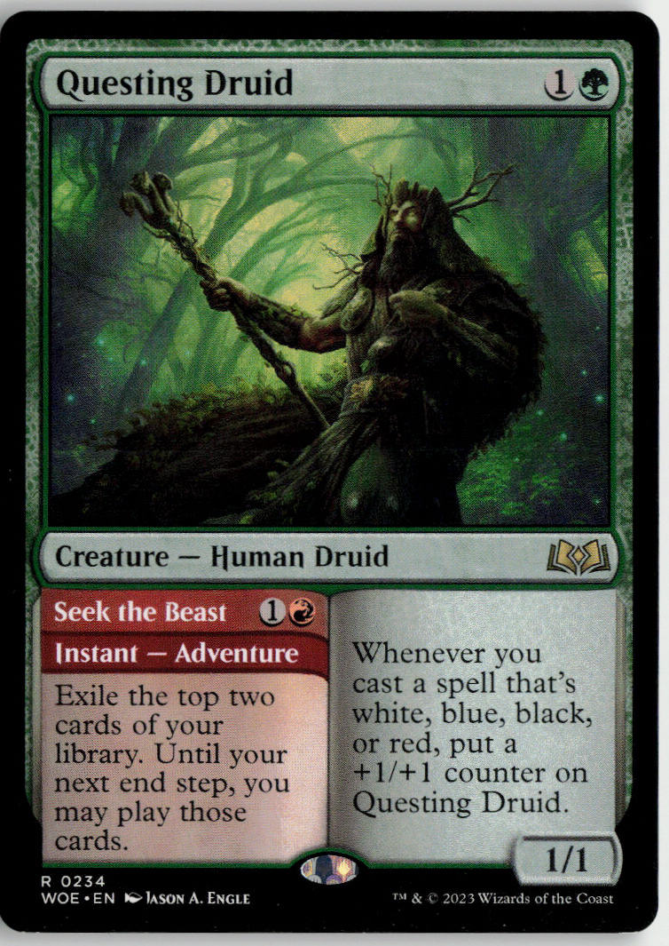 Questing Druid // Seek the Beast - Wilds of Eldraine #234 - Near Mint - Normal