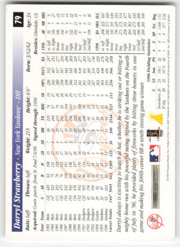Darryl Strawberry #79 Score Baseball Non-Foil English