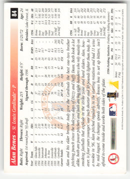 Alan Benes #84 Score Baseball Non-Foil English