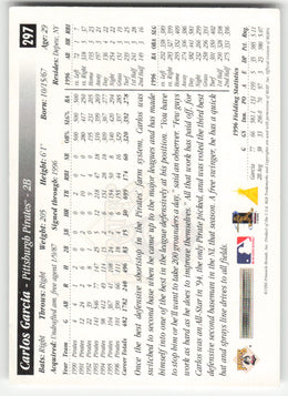 Carlos Garcia #297 Score Baseball Non-Foil English