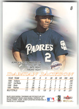 Damian Jackson #8 SkyBox Baseball Non-Foil English