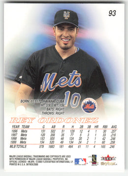 Rey Ordonez #93 SkyBox Baseball Non-Foil English