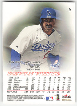 Devon White #5 SkyBox Baseball Non-Foil English