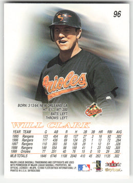 Will Clark #96 SkyBox Baseball Non-Foil English