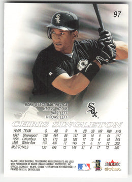 Chris Singleton #97 SkyBox Baseball Non-Foil English