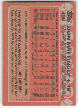 Don Mattingly #300/792 Non-Foil