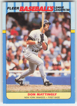 Don Mattingly #25/44 Fleer Baseball's League Leaders Baseball Non-Foil English