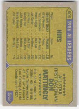 Don Mattingly #606/792 Non-Foil