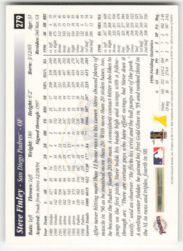 Steve Finley #279 Score Baseball Non-Foil English