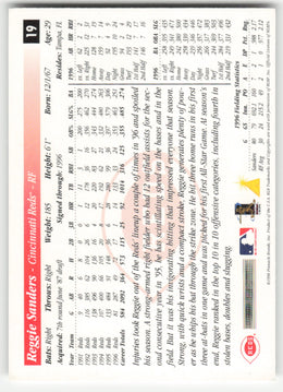 Reggie Sanders #19 Score Baseball Non-Foil English