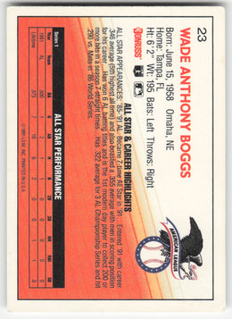 Wade Boggs #23 Donruss Baseball Non-Foil English