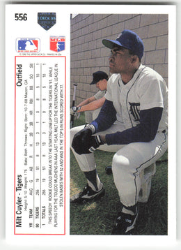 Milt Cuyler #556 Upper Deck Baseball Non-Foil English
