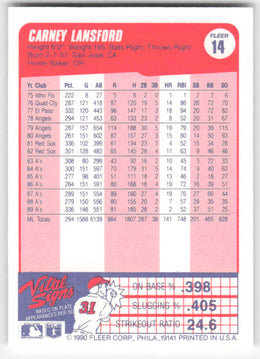 Carney Lansford #14/660 Non-Foil