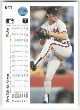 Dave Schmidt #641/800 Upper Deck Baseball Non-Foil English