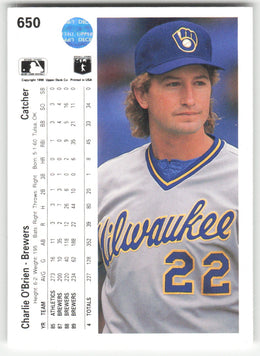 Charlie O'Brien #650/800 Upper Deck Baseball Non-Foil English