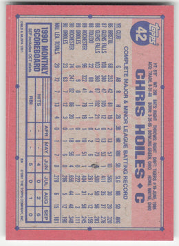 Chris Hoiles #42/792 Topps Baseball Non-Foil English
