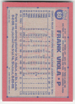 Frank Viola #60/792 Topps Baseball Non-Foil English