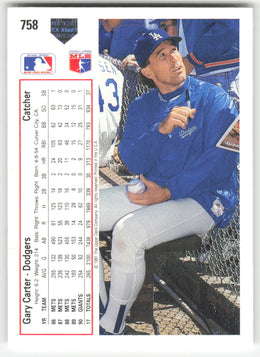 Gary Carter #758/800 Upper Deck Baseball Non-Foil English