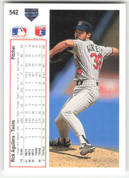 Rick Aguilera #542/800 Upper Deck Baseball Non-Foil English