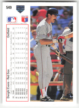 Dwight Evans #549/800 Upper Deck Baseball Non-Foil English