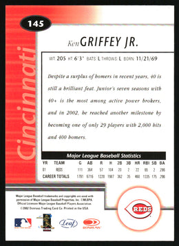 Ken Griffey Jr #145 Leaf Certified Baseball Non-Foil English