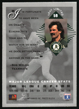 Dennis Eckersley #59 Leaf Limited Baseball Non-Foil English