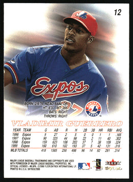 Vladimir Guerrero #12 SkyBox Baseball Non-Foil English