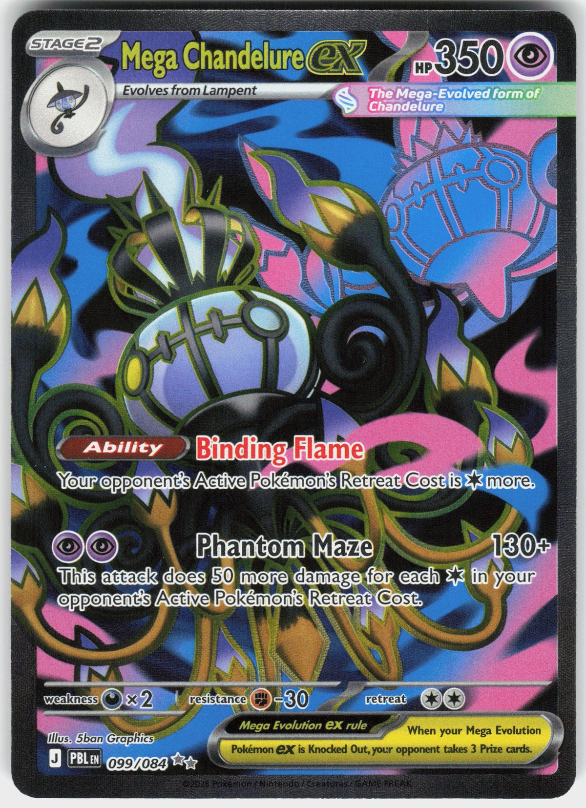 Mega Chandelure ex #99 NM
