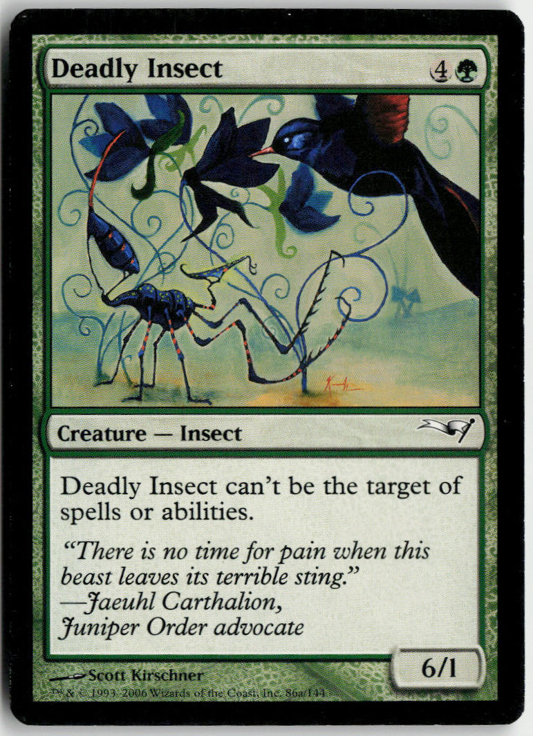 Deadly Insect - Coldsnap Theme Decks #86a - Near Mint - Normal