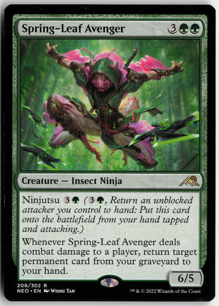 Spring-Leaf Avenger - Kamigawa: Neon Dynasty #208 - Near Mint - Normal