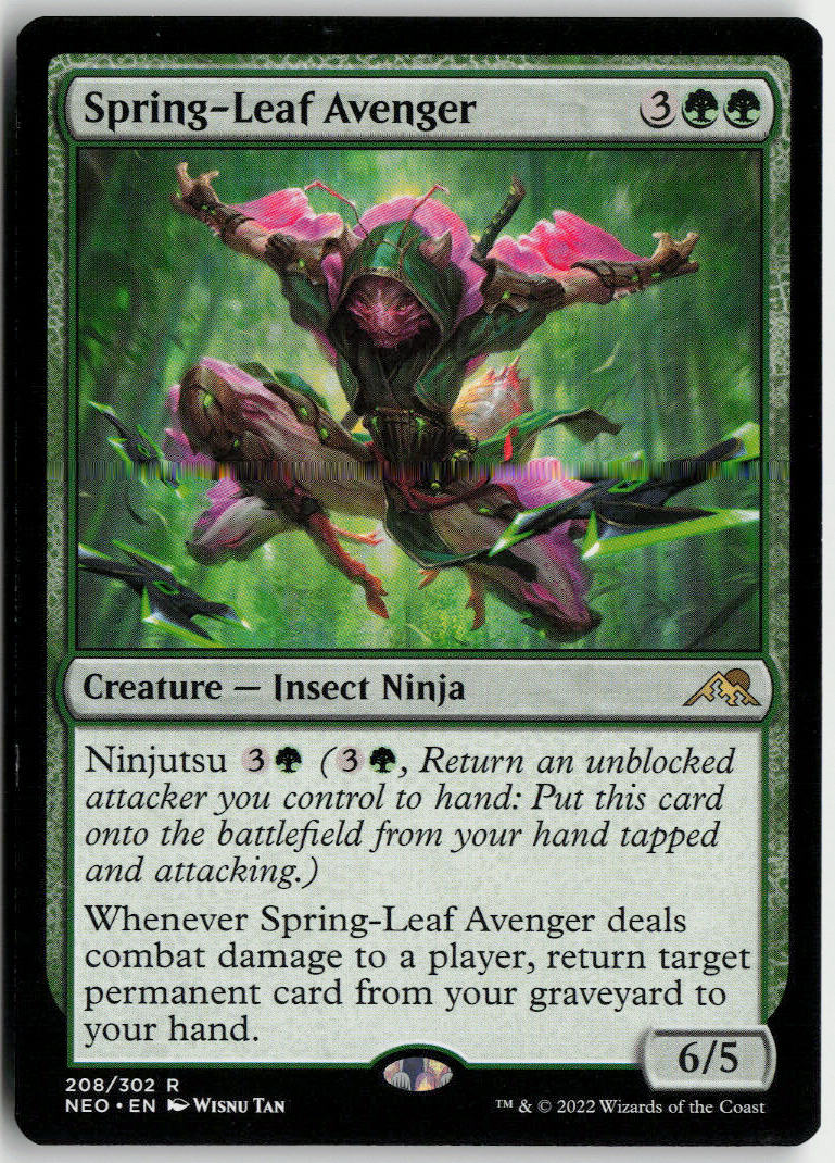 Spring-Leaf Avenger - Kamigawa: Neon Dynasty #208 - Near Mint - Normal